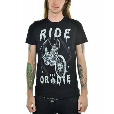Buy Too Fast Clothing Ride Or Die Mens T-Shirt Goth Tattoo Alternative Rockabilly • 15.77£