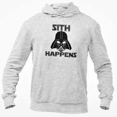 Buy Sith Happens Hooded Sweatshirt Novelty Funny Star Wars Darth Vader Unisex Hoodie • 24.99£