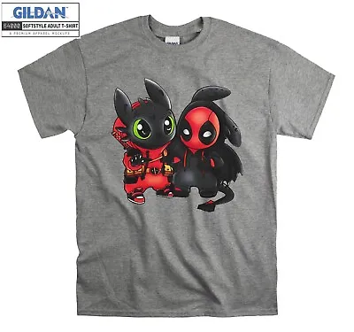 Buy Toothless And Deadpool Friends T-shirt Gift Hoodie T Shirt Men Women Unisex 6516 • 23.95£
