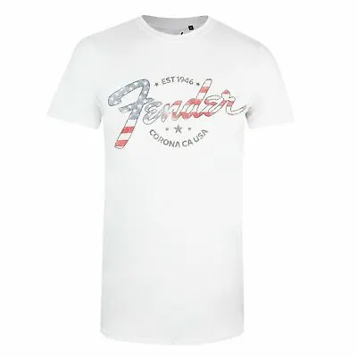Buy Fender Mens USA T-Shirt White S-XXL Official • 13.99£