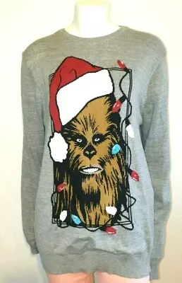 Buy Star Wars Chewbacca Grey Light-Up Christmas Jumper Size Medium NO Battert Pack • 49.99£