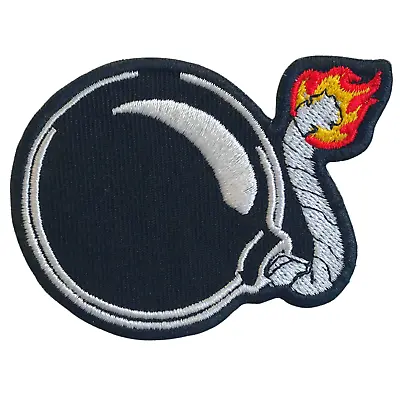 Buy Black Bomb Cartoon Boom Art Jeans Jacket Badge Iron/Sew On Embroidered Patch • 2.99£