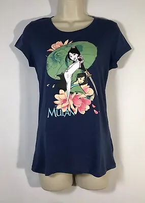 Buy Disney Princess Mulan Graphic Tee Youth/Teen Size Petite X-Large Dusk Blue NWT • 13.60£