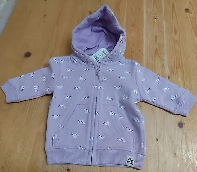 Buy Unicorn Toddler Kids Baby GIRLS Hoodie Jumper Sweater Disney Next 6-9 Mnth LILAC • 8.99£