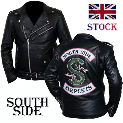 Buy Men's Southside Serpent Racing Faux Leather Biker Riverdale Jughead Jones Jacket • 20.12£