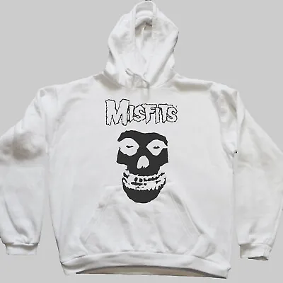 Buy  Misfits Metal Punk Rock Hoodie Sweatshirt Jumper White Unisex S-3XL • 25.99£