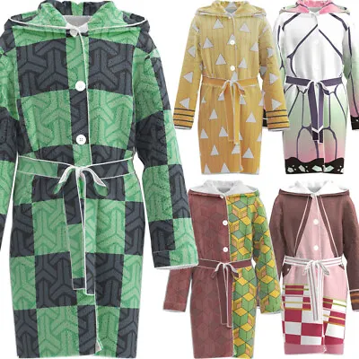 Buy Demon Slayer Bathrobe Pyjamas Cosplay Kamado Tanjirou Sleepwear Nightwear Gifts • 19.20£