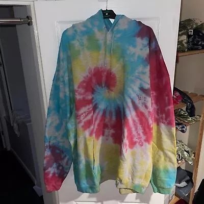 Buy NEW Tie Dye Hoodie Rainbow Spiral Size 5XL • 24.99£