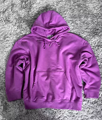 Buy Woman Adidas Hoody Top Cotton Terry Fabric Relaxed Fit Pink Size 14 • 18£