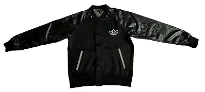 Buy Adidas Originals Mens College Jacket Size L Large Men's Zip Retro Black P07996 • 12.99£