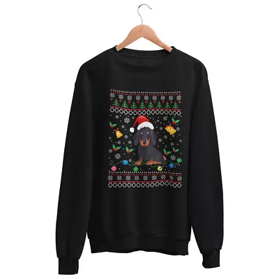Buy Dog Christmas Jumper Dachshund Sausage Cute Novelty Xmas Day Fairisle Sweater • 17.95£