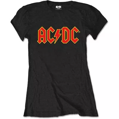 Buy Ladies AC/DC Red Logo Official Tee T-Shirt Womens • 15.99£