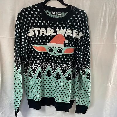 Buy Star Wars Grogu Ugly Christmas Sweater Black Green Medium Unisex • 37.79£