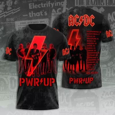 Buy ACDC Pwr Up World Tour 2024 , AC/DC Rock Band T-Shirt Hoodie For Men Women • 43.92£