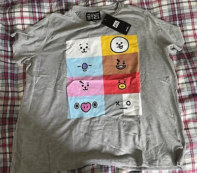 Buy BTS BT21 Primark Set Of 2 T-shirts Sizes XL And L  • 15£