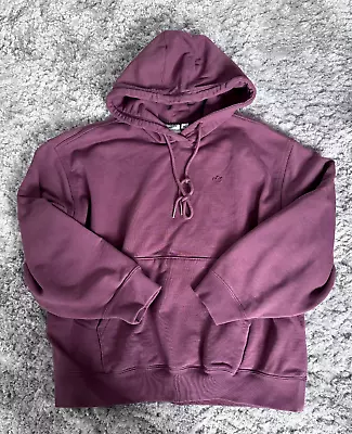 Buy Woman Adidas Hoody Top Cotton Terry Fabric Relaxed Fit Mauve Size 14 • 18£