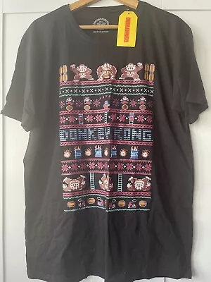 Buy Christmas Themed Nintendo Donkey Kong T-shirt Size Large BNWT • 10£