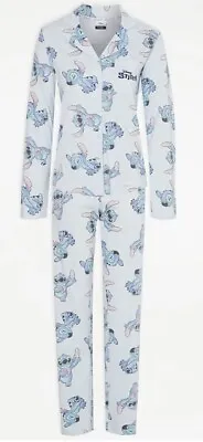 Buy Ladies Disney Lilo & Stitch Traditional Shirt Pyjamas Blue 8-10 16-18 20-22 • 19.99£