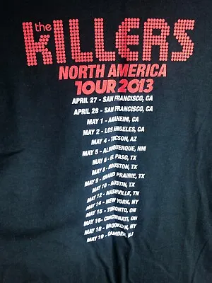 Buy Battle Born T-Shirt The Killers North America Tour 2013 XL New With Small Defect • 25.14£