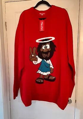 Buy Happy Jesus's Christmas Jumper Knitted UK 6 XL  Red Colour • 14.89£