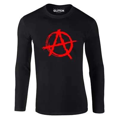 Buy Anarchy Symbol Long Sleeve Mens T-Shirt - Punk Rock Bedlam Evil Anarchist Rocker • 15.99£