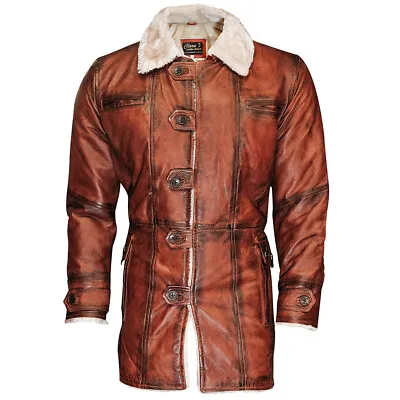 Buy Mens Bane Coat The Dark Knight Batman Rises Brown Leather Jacket • 50.99£