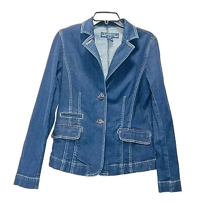 Buy Rafaella Women’s Size 10 Blue Long Sleeve Front Pockets Denim Jean Jacket • 18.08£