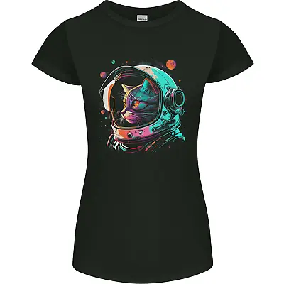 Buy An Astronaut Cat In Outer Space Womens Petite Cut T-Shirt • 9.99£