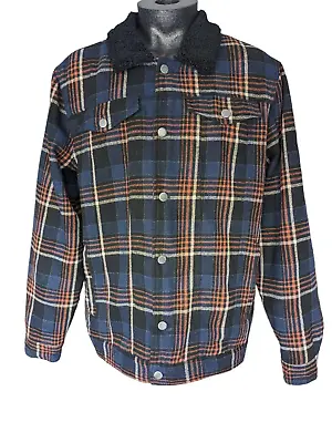 Buy Jacamo Men's Check Sherpa Lined Shirt Jacket, Overshirt/Coat, Size 1XL • 20.50£