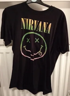 Buy Nirvana T Shirt Grunge Rock Band Merch Tee Size Medium Kurt Cobain Dave Grohl • 11.50£