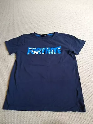 Buy Boys Next Navy Fortnite T Shirt 12 Years • 2.99£