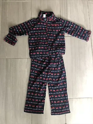 Buy Janie And Jack Baby Red Train Pajamas Size 4 • 7.90£