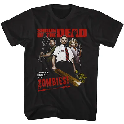 Buy Shaun Of The Dead A Romantic Comedy With Zombies Movie Poster Men's T Shirt • 47.95£
