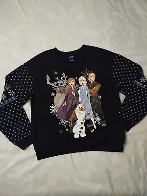 Buy Disney Frozen 2 Light Up Sweater Juniors Long Sleeve Christmas Black Size Large • 17.05£