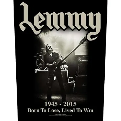 Buy LEMMY BORN TO LOSE, LIVED TO WIN BACK PATCH: Motorhead Official Licenced Merch • 8.95£