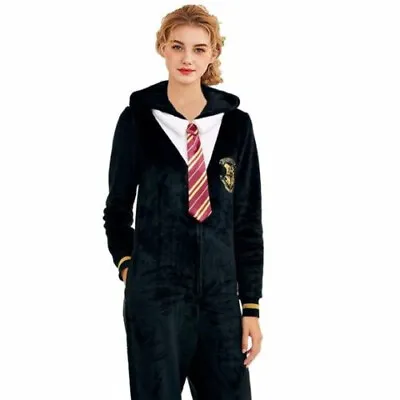 Buy Harry Potter Hogwart's Plush Union Suit Hooded Sz Xl 16-18 Cosplay Pajamas New • 18.85£