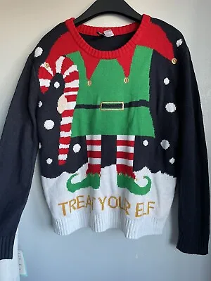 Buy Christmas Jumper Size S H&M Elf 8-10 • 5£