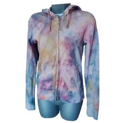 Buy New Look Size 8 Hoodie Pastel Rainbow Galaxy Tie Dye Hooded Jacket Hippie 90s • 14£