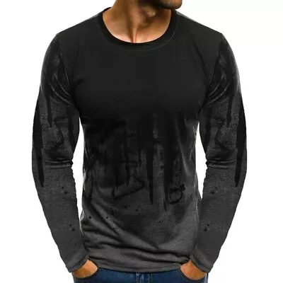 Buy Men's Fit Stylish Print Short & Full Sleeve Casual T-Shirt • 14.99£