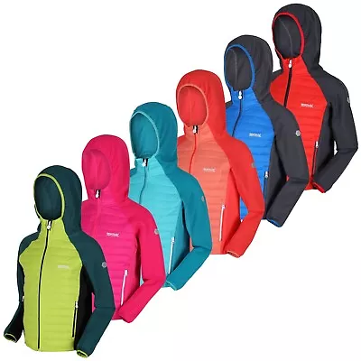 Buy Regatta Kielder Kids Girls Hooded Hoody Hybrid Softshell Fleece Jacket RRP £40 • 14.99£