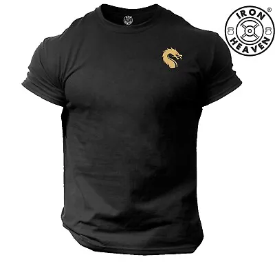 Buy Dragon T Shirt Pocket Gym Clothing Bodybuilding Training Workout Boxing MMA Top • 10.11£