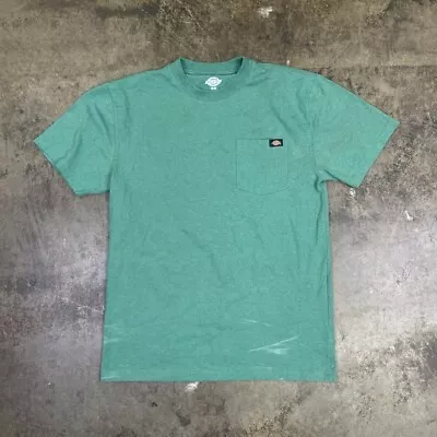 Buy Dickies T-Shirt Mens Y2K Short Sleeve Pocket Workwear Tee, Green, Medium • 15£