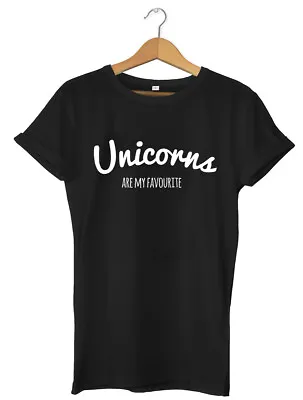 Buy Unicorns Are My Favourite Funny Mens Womens Unisex T-Shirt • 11.99£