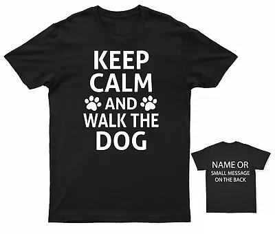 Buy Keep Calm And Walk The Dog T-Shirt Personalised Gift • 13.95£