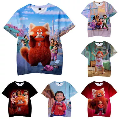 Buy Turning Red Kids Boy Girl Short Sleeve T-shirt Tee T Shirt Blouse Clothes New UK • 5.79£