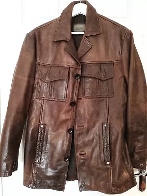 Buy Leather Jacket Mens Medium Brown • 50£