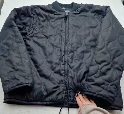 Buy Brandit Quilted Jacket Warm Black Coat Mens XL • 36.95£