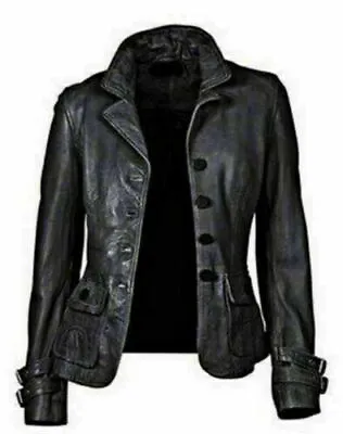 Buy New Women's Genuine Lambskin Soft Leather Motorcycle Slim Fit Biker Jacket/Coat • 37£