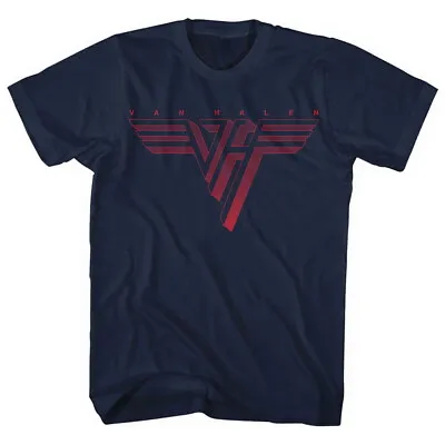 Buy Van Halen Classic Logo Navy T-Shirt Plus Sizing NEW OFFICIAL • 15.19£