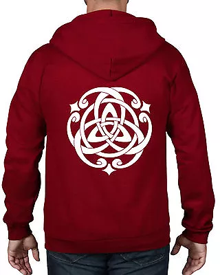 Buy CELTIC KNOT FULL ZIP HOODIE - Pagan Druid Wicca Kabbalah T-Shirt • 29.95£